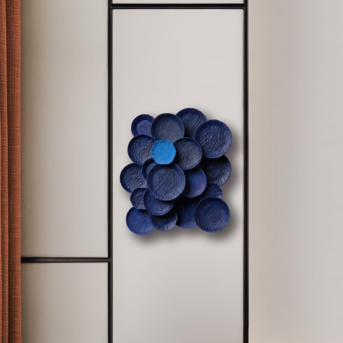 "Blue+Blue" Contemporary wall art installation | Wall Sculpture in Wall Hangings by Studio DeSimoneWayland
