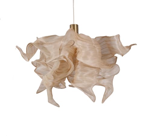 Modern Fabric Pendant Plain Light Nebula 40cm, Studio Mirei | Pendants by Costantini Designñ