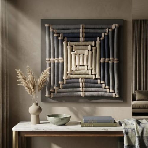Japandi Geometric Textile Decor | Wall Hangings by Sarmal Design