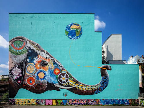 Elephant Mural | Street Murals by Jadore
