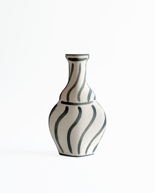 Ceramic Vase ‘Morandi Vase - Black’ | Vases & Vessels by INI CERAMIQUE