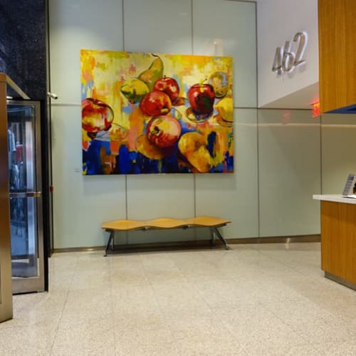 3 paintings for a commercial building's lobby | Paintings by Margaret Zox Brown | 470 7th Ave #462 in New York