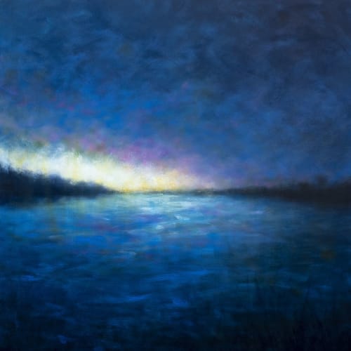 Night Swimming 2 | Oil And Acrylic Painting in Paintings by Victoria Veedell