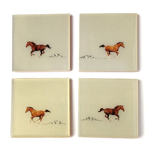Coaster Set — Wild Horse | Tableware by 204 Haus Crafters