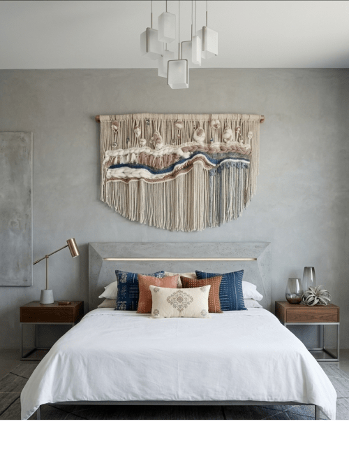 Nalu - Macramé Wall Hanging in Hawaiian Blues | Wall Hangings by Gissell L