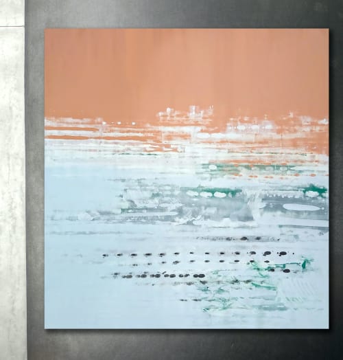 Patterned Ocean Shibori Collection | 42x40 | Original Art | Oil And Acrylic Painting in Paintings by Jacob von Sternberg Large Abstracts