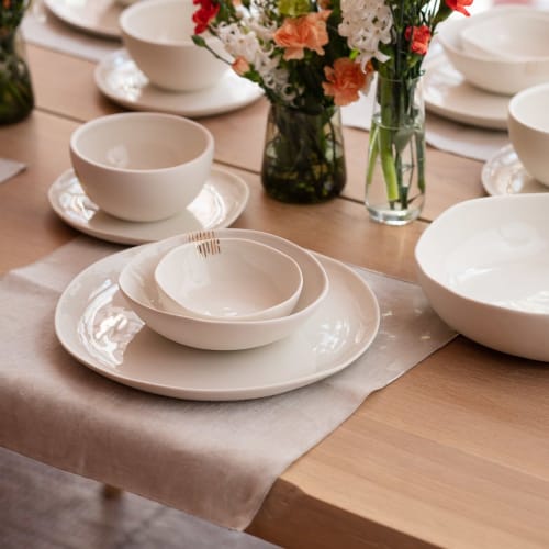 Claire - Artisan Porcelain Dinnerware Set | Ceramic Plates by Boya Porcelain