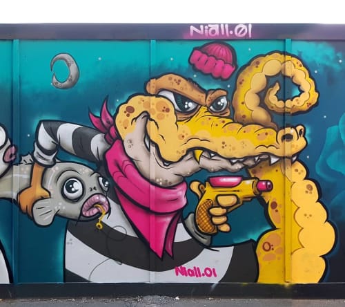 Crusty Croc Mural | Murals by Niall O'Lochlainn | GraffHQ in Leicester