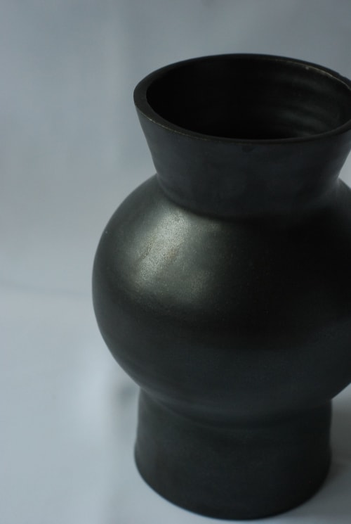 Handmade Pedestal Bulb Vase | Vases & Vessels by Pottery & Ko