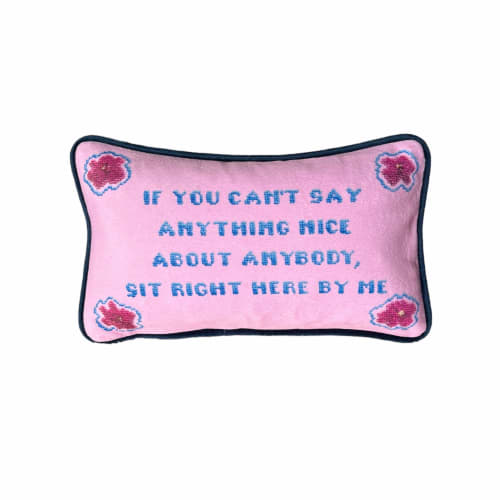 pink velvet GOSSIP GIRL custom toss pillow | Pillows by Mommani Threads