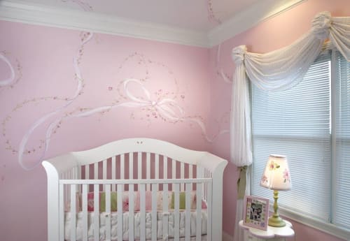 Pink Room Mural | Murals by Suzanne Whitaker