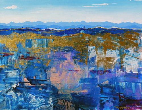 Gold Shafted Earth | Oil And Acrylic Painting in Paintings by Catherine Twomey | Mission Hospital in Asheville