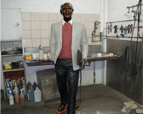 Ahmed Kathrada | Public Sculptures by Barry Jackson Artist | The Cradle of Humankind Visitor Centre Maropeng in Mogale