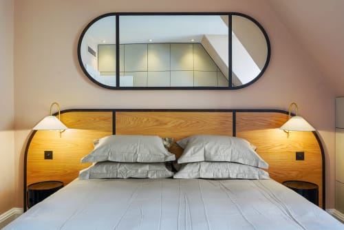 Landscape Mirror, Horizontal clear mirror with wood frame | Decorative Objects by Ivar London | Custom