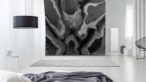 Jewel of Capri-BW Wallpaper Mural | Wall Treatments by MELISSA RENEE fieryfordeepblue  Art & Design