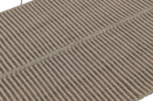 Rug & Kilim’s Textural Accent Kilim, Square Rug in Greige | Rugs by Rug a