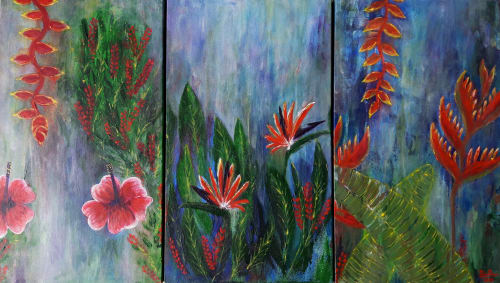 Enchanted garden | Oil And Acrylic Painting in Paintings by Elena Parau