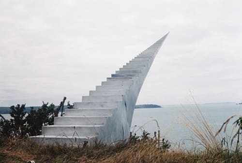 Diminish and Ascend | Public Sculptures by David McCracken | Connells Bay in Waiheke Island