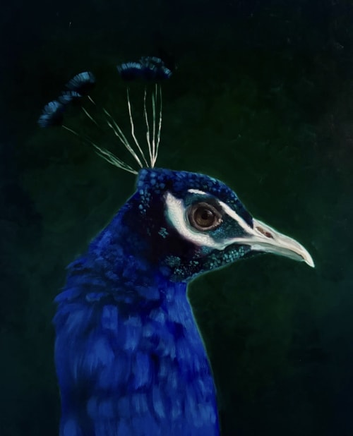 Poised | Oil And Acrylic Painting in Paintings by Amanda Gough Fine Art
