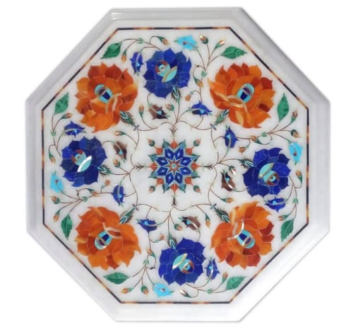 white marble table, coffee table, end table, tabletop | Tables by Innovative Home Decors
