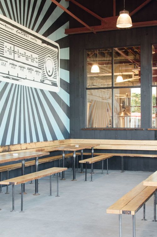 Reclaimed Benches | Benches & Ottomans by Bailey Davol / Studio Build | Notch Brewery & Tap Room in Salem