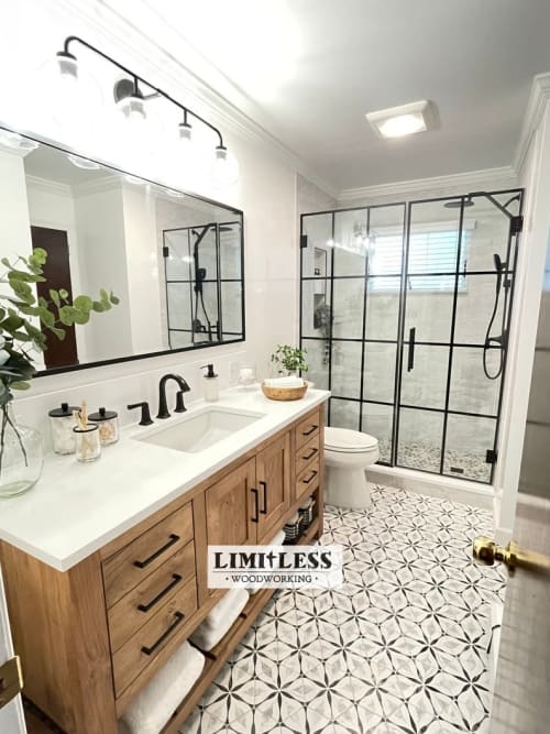 Model #1058 - Custom Single Sink Vanity | Countertop in Furniture by Limitless Woodworking