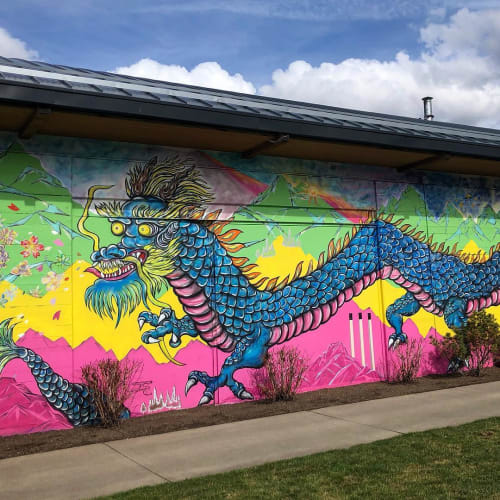 Dragon Mural | Street Murals by Yuya Negishi