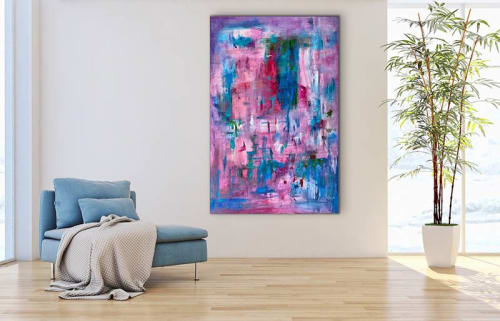 Passionately Soulful Acrylic Abstract | Paintings by Strokes by Red - Red (Linda Harrison)