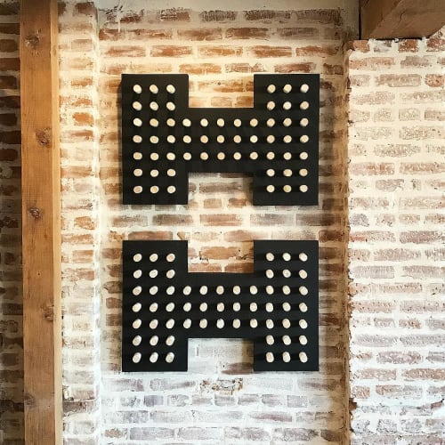 Peg Work - Dumbbells and Direction | Sculptures by Bradley Duncan Studio | PHAROS Athletic Club in Los Angeles