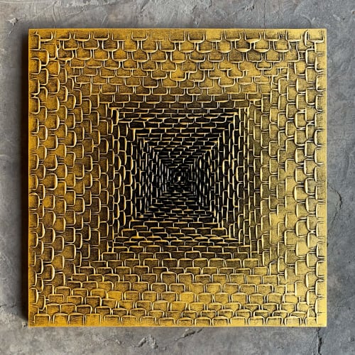 Golden Way (SOLD) | Oil And Acrylic Painting in Paintings by Alessia Lu