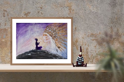 The voice of your shaman | Oil And Acrylic Painting in Paintings by Elena Parau