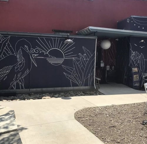 Restaurant Mural | Murals by PHLOX | Gan Shan West in Asheville
