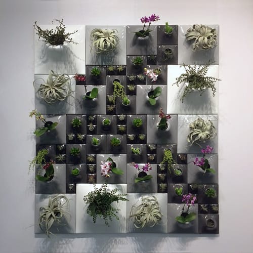 Modern Ceramic Wall Planter Greenwall - Node Wall Planter | Plants & Landscape by Pandemic Design Studio