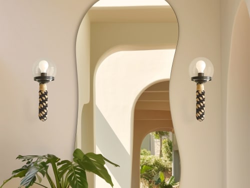 Exquisite Handmade Rope Wall Lamp: Natural Cotton & Jute | Sconces by Light and Fiber
