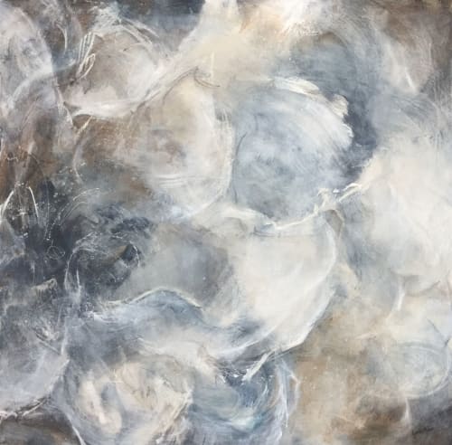Flowing Abstracted Floral Art in neutral colors | Paintings by Lynette Melnyk