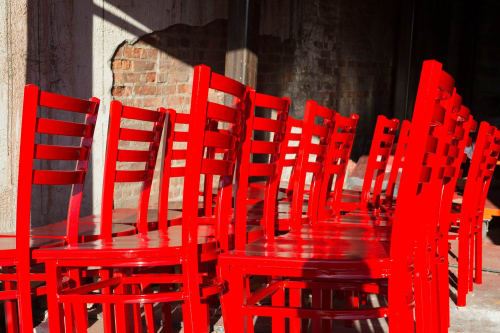 Red Chairs | Photography by Marie Burgos Design and Collection