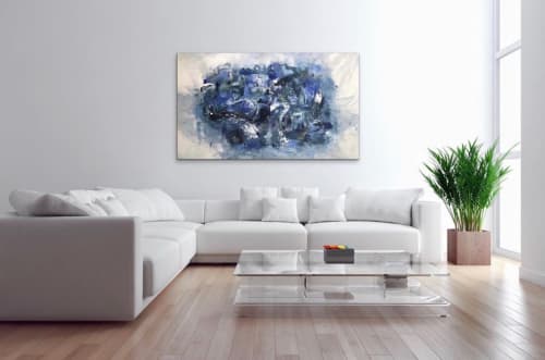 Soulful Blues Acrylic Abstract | Paintings by Strokes by Red - Red (Linda Harrison)