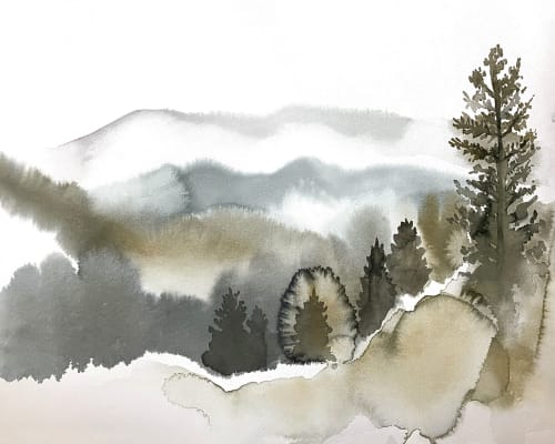 Appalachians No. 9 : Original Watercolor Painting | Paintings by Elizabeth Becker