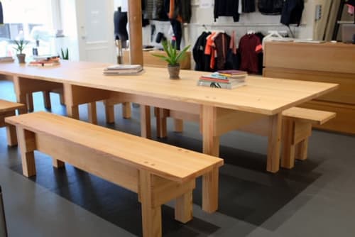 Custom Tables with Benches | Dining Table in Tables by Hagerman Works | Rapha San Francisco in San Francisco