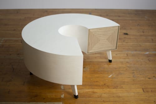 Round coffee table with deals hidden storage