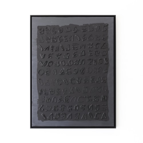 Etnografica Linea Perla Nero XXMM | Mixed Media in Paintings by Kim Fonder