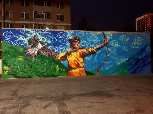 Mural | Street Murals by Heesco | Regency Residence in Ulaanbaatar