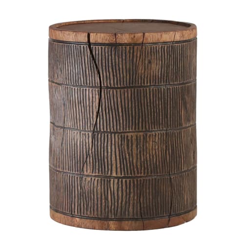 Linea Hand Carved Log Table | End Table in Tables by Pfeifer Studio