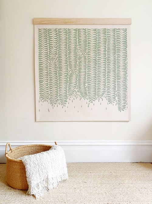 Fern Canyon Tapestry 50x50” Maple Beam | Wall Hangings by Anastasia Tumanova