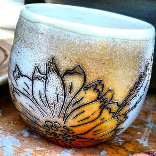 Floral Teabowl | Cups by Denise Joyal - Kilnjoy Ceramics