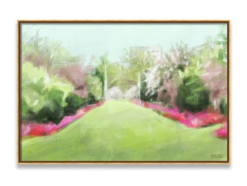 "Azaleas and Cherry Blossoms" giclée canvas print | Paintings by Beverly Brown
