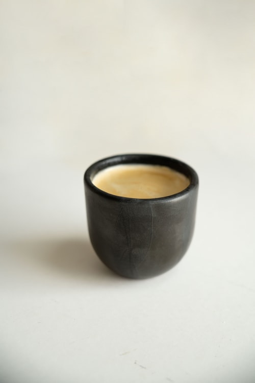 Black Stoneware Espresso Coffee Cup | Drinkware by Creating Comfort