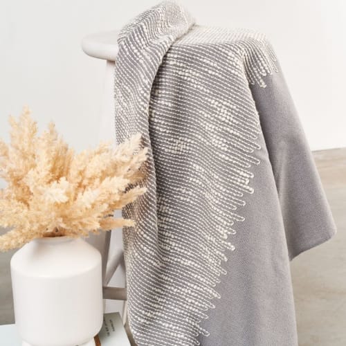 Flo Gray Throw | Linens & Bedding by Studio Variously