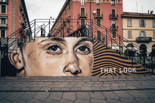 That Look | Street Murals by Alessandro Etsom | Al Pont de Ferr in Milano