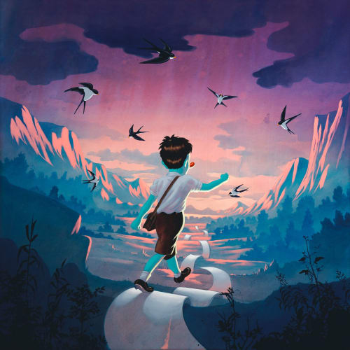 Flying High painting commission | Oil And Acrylic Painting in Paintings by Victor Castillo